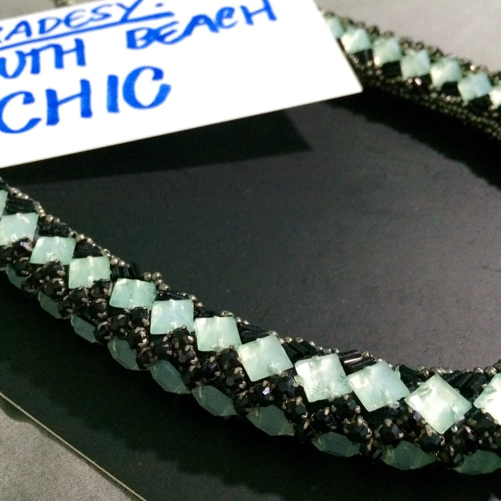 Zara Green/Black Statement Necklace NWT